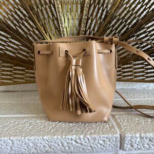 J. Crew Light Tan Mini Bucket Bag